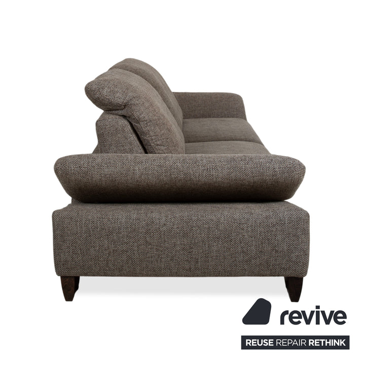 Willi Schillig fabric two-seater grey manual function sofa couch
