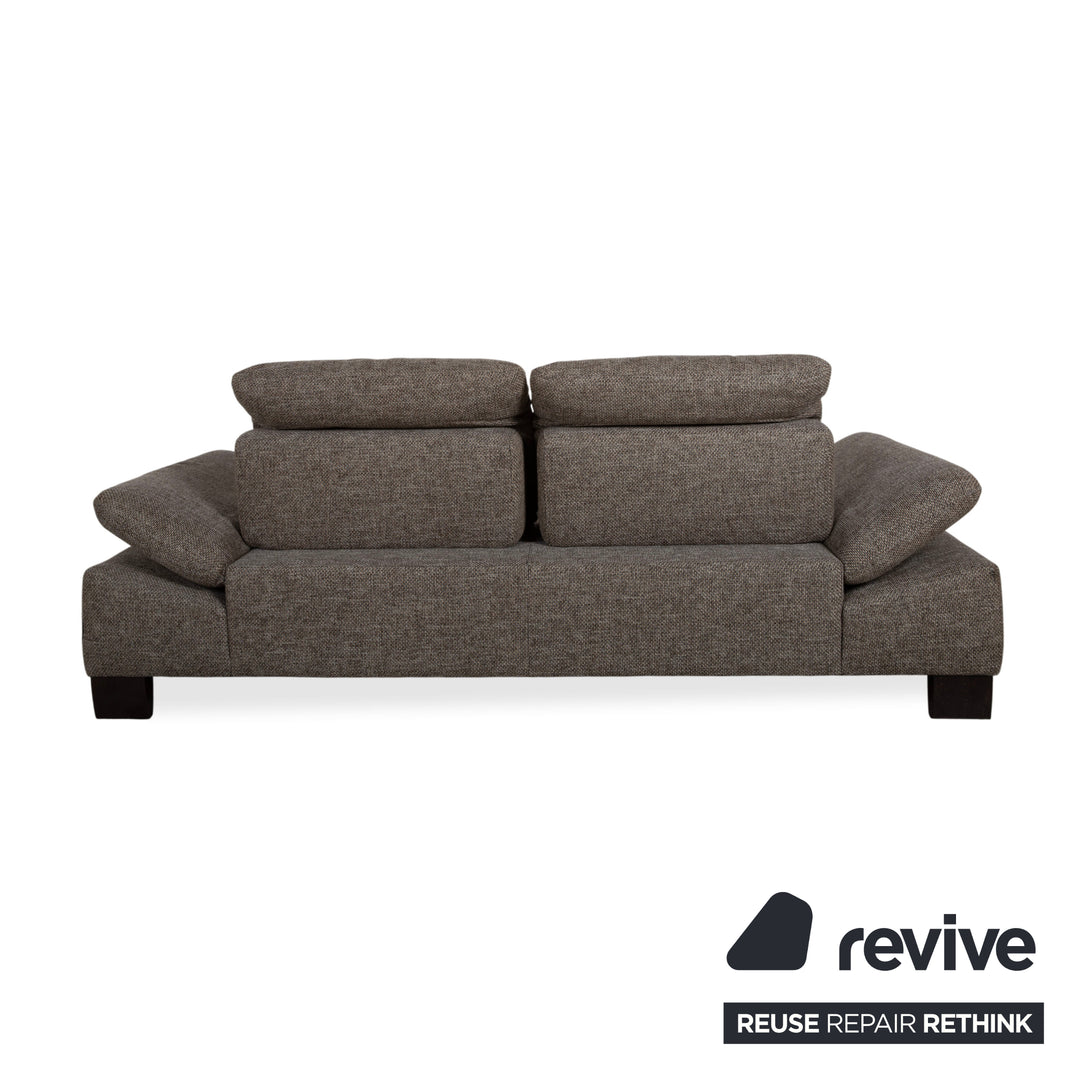 Willi Schillig fabric two-seater grey manual function sofa couch