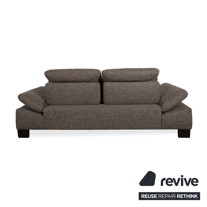 Willi Schillig fabric two-seater grey manual function sofa couch