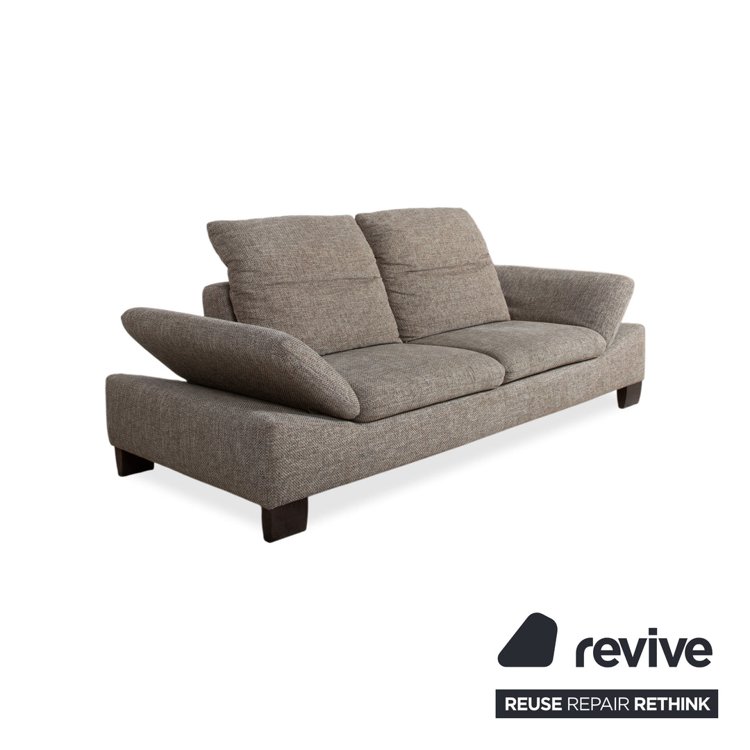 Willi Schillig fabric two-seater grey manual function sofa couch