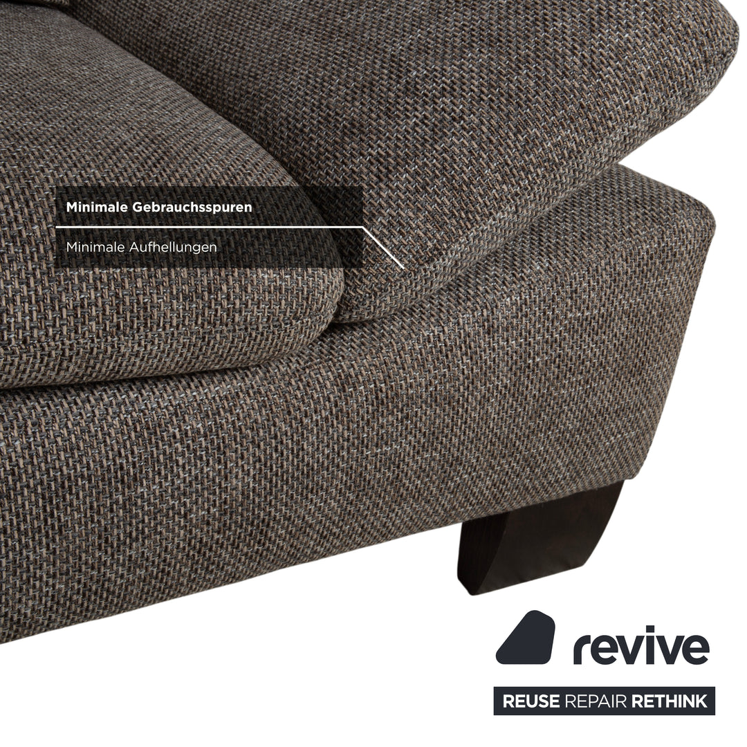 Willi Schillig fabric two-seater grey manual function sofa couch