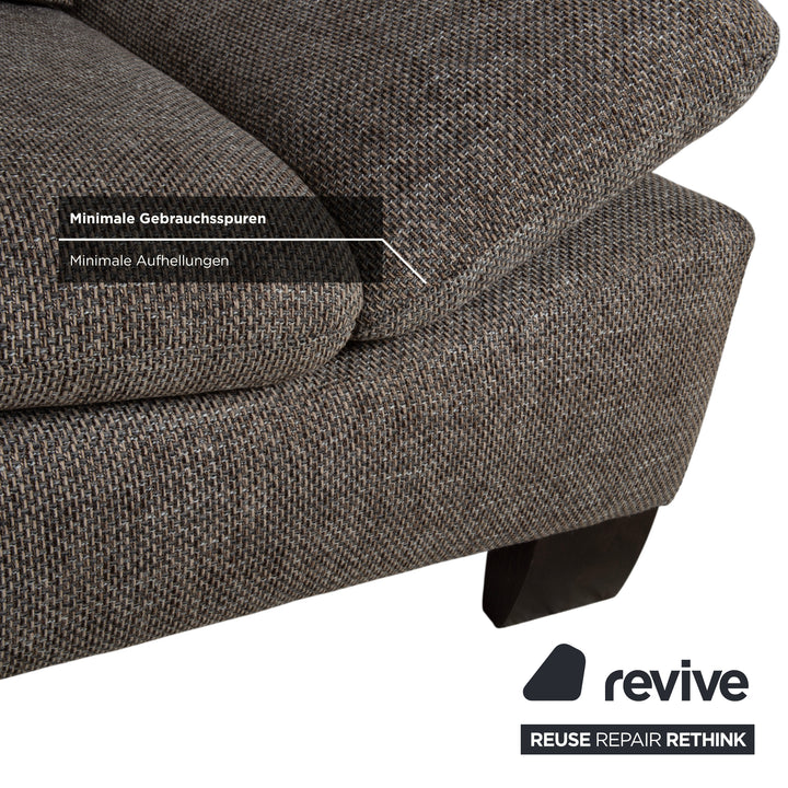 Willi Schillig fabric two-seater grey manual function sofa couch