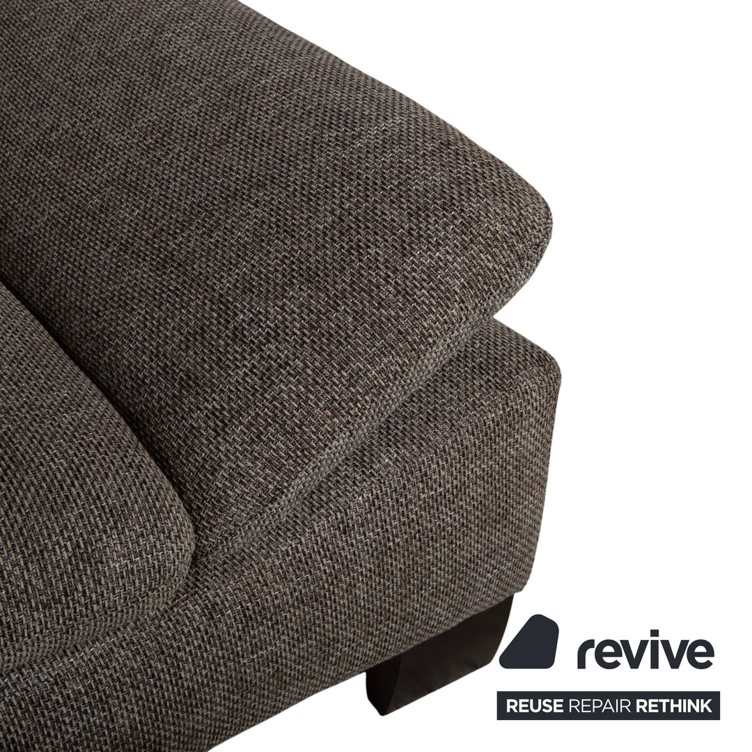 Willi Schillig fabric two-seater grey manual function sofa couch