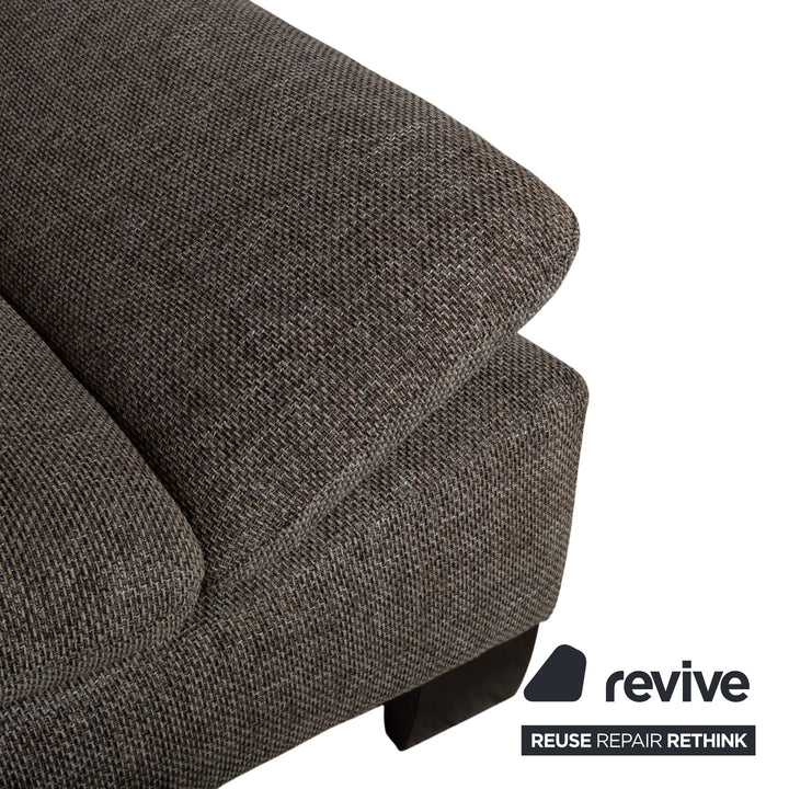 Willi Schillig fabric two-seater grey manual function sofa couch