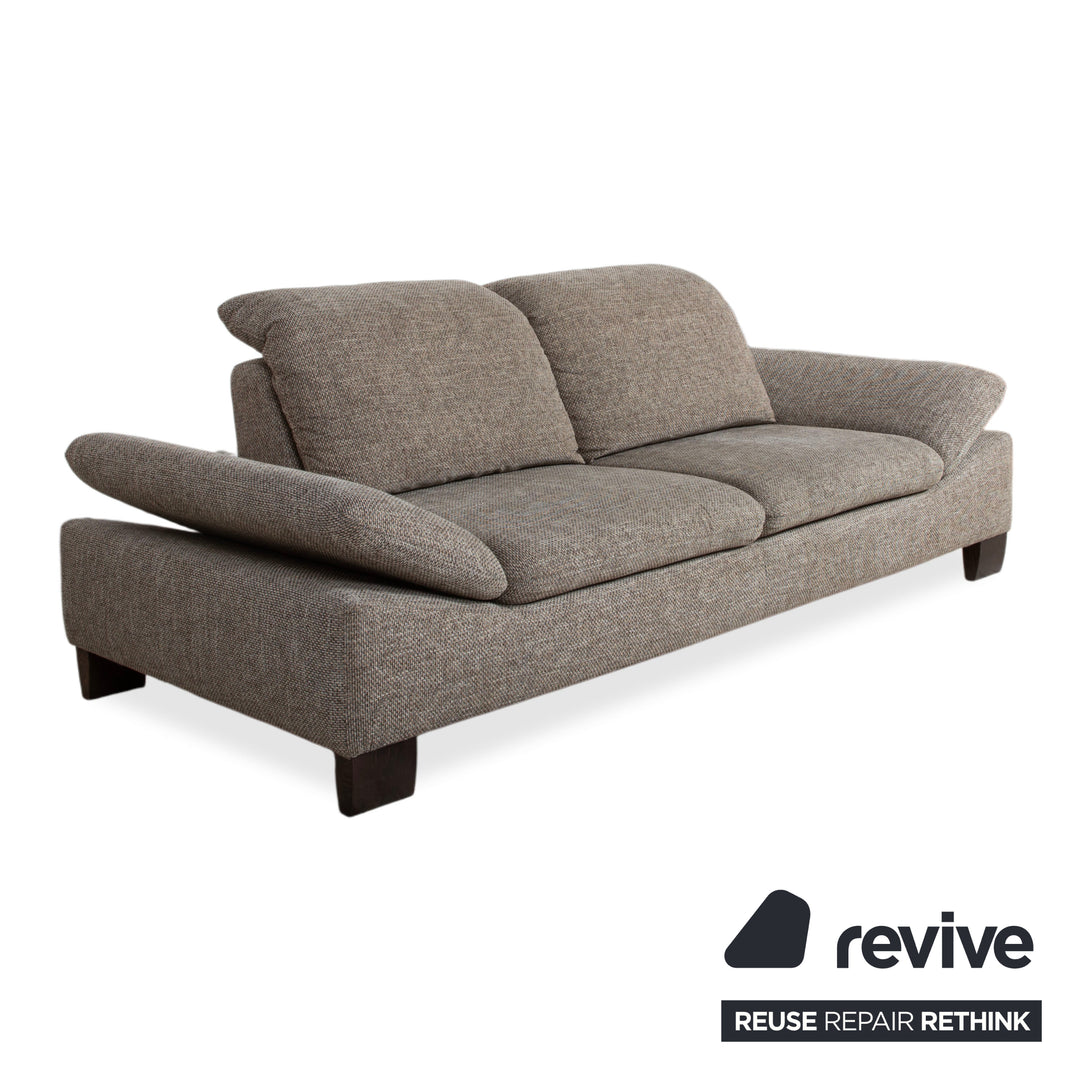 Willi Schillig fabric two-seater grey manual function sofa couch