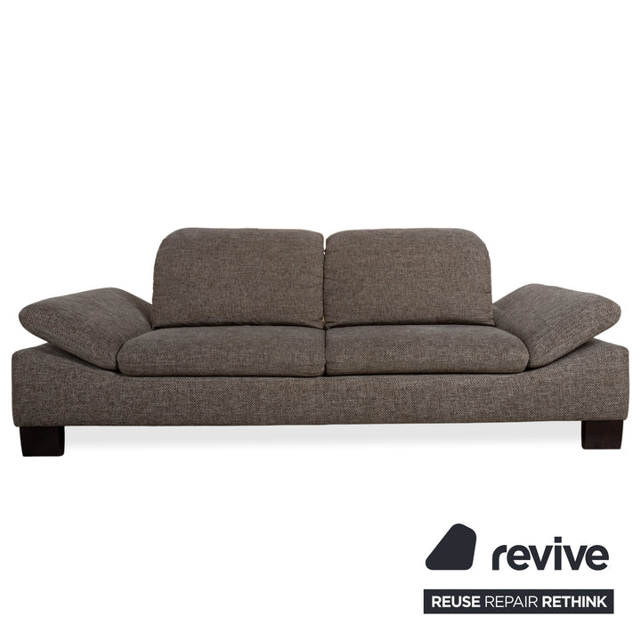 Willi Schillig fabric two-seater stool grey manual function sofa couch