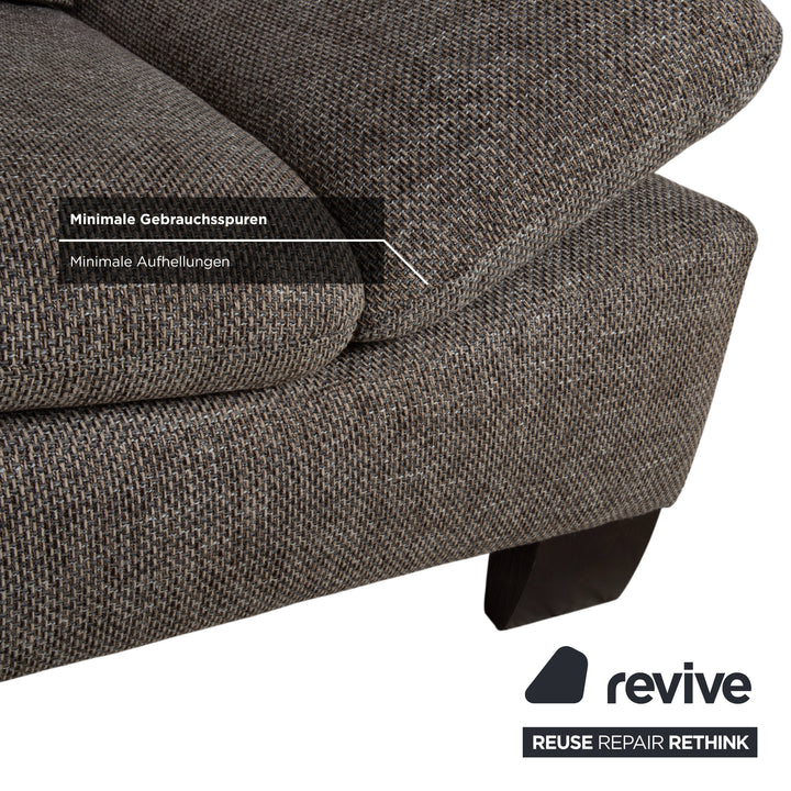 Willi Schillig Stoff Zweisitzer Hocker Grau manuelle Funktion Sofa Couch