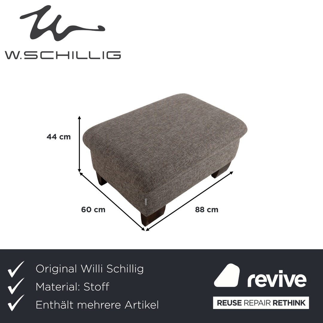 Willi Schillig Stoff Zweisitzer Hocker Grau manuelle Funktion Sofa Couch