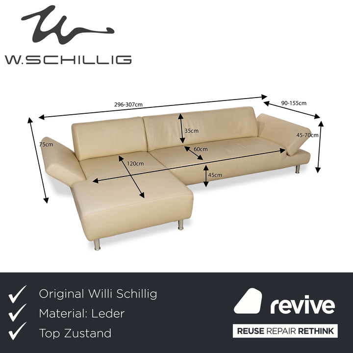 Willi Schillig Taboo Corner Sofa Beige Manual Function Sofa Couch