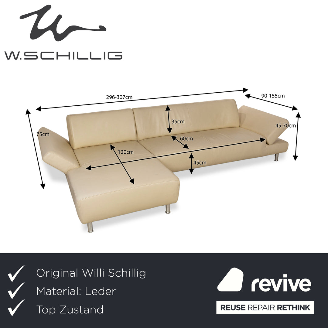 Willi Schillig Taboo Ecksofa Beige manuelle Funktion Sofa Couch