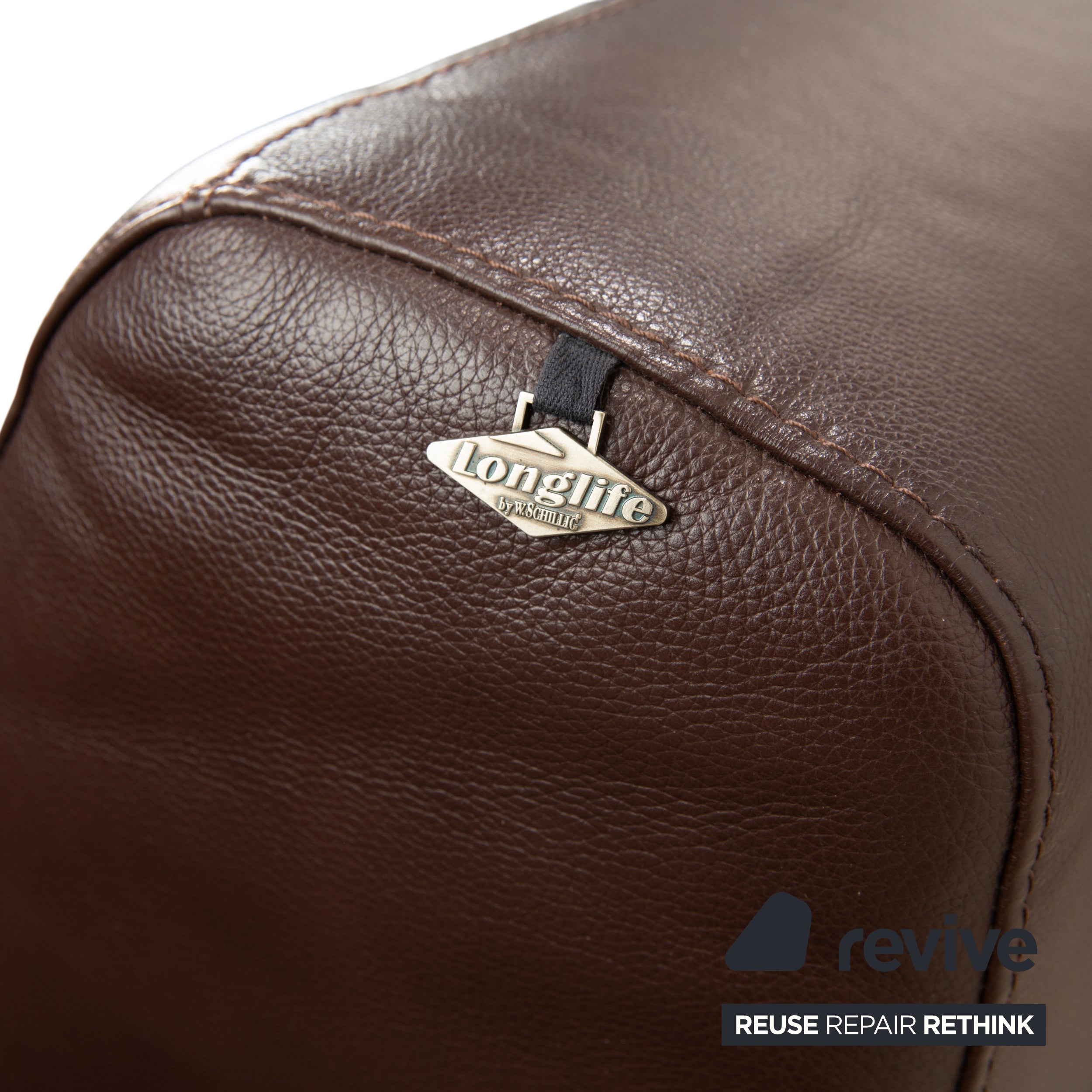 Willi Schillig Taboo Leder Dreisitzer Braun manuelle Funktion Sofa Couch