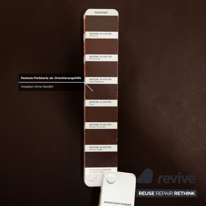 Willi Schillig Taboo Leder Dreisitzer Braun Sofa Couch manuelle Funktion