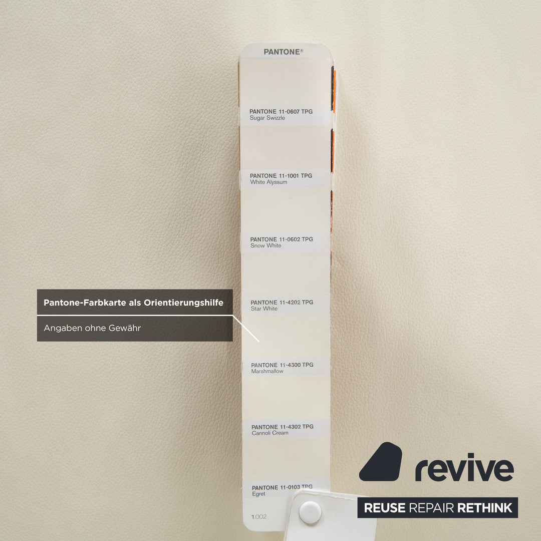 Willi Schillig Taboo Leder Dreisitzer Creme Weiß Sofa Couch