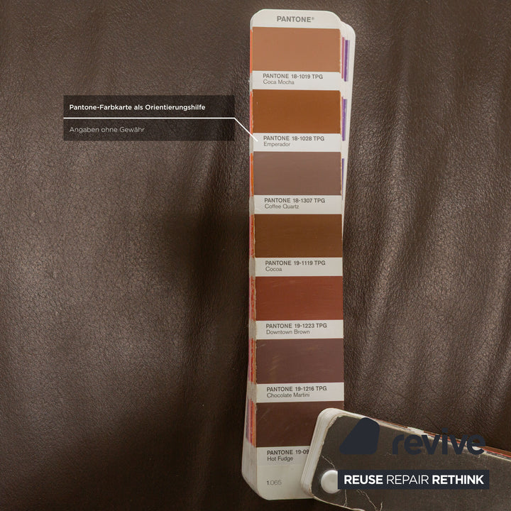 Willi Schillig Taboo leather corner sofa brown chaise longue right manual function sofa couch