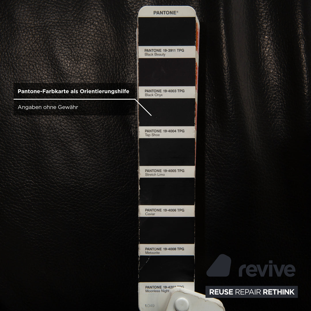 Willi Schillig Taboo Leder Ecksofa Hocker Schwarz manuelle Funktion Recamiere rechts Sofa Couch