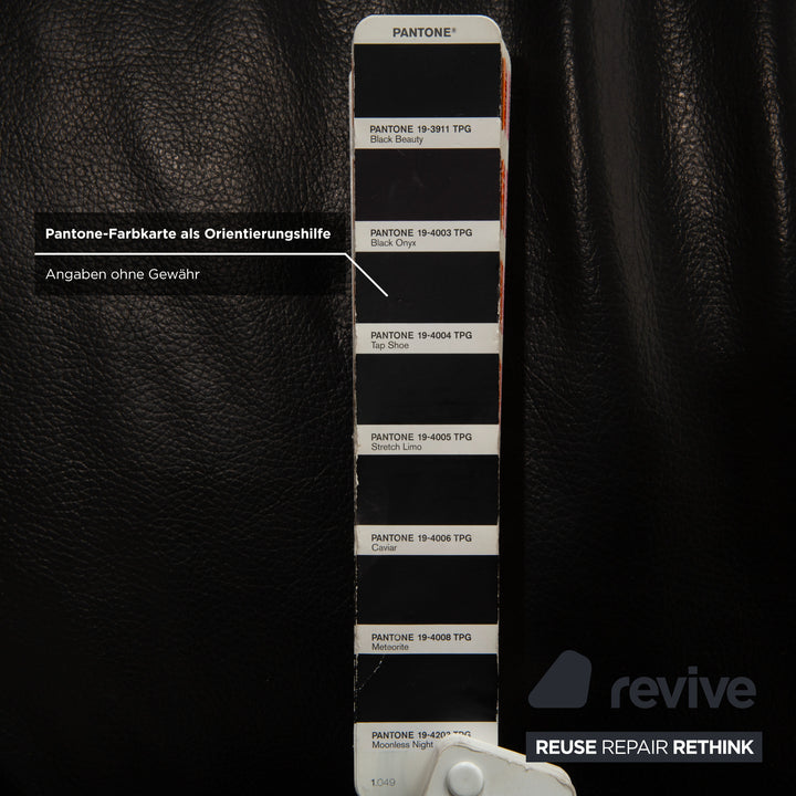 Willi Schillig Taboo Leder Ecksofa Hocker Schwarz manuelle Funktion Recamiere rechts Sofa Couch