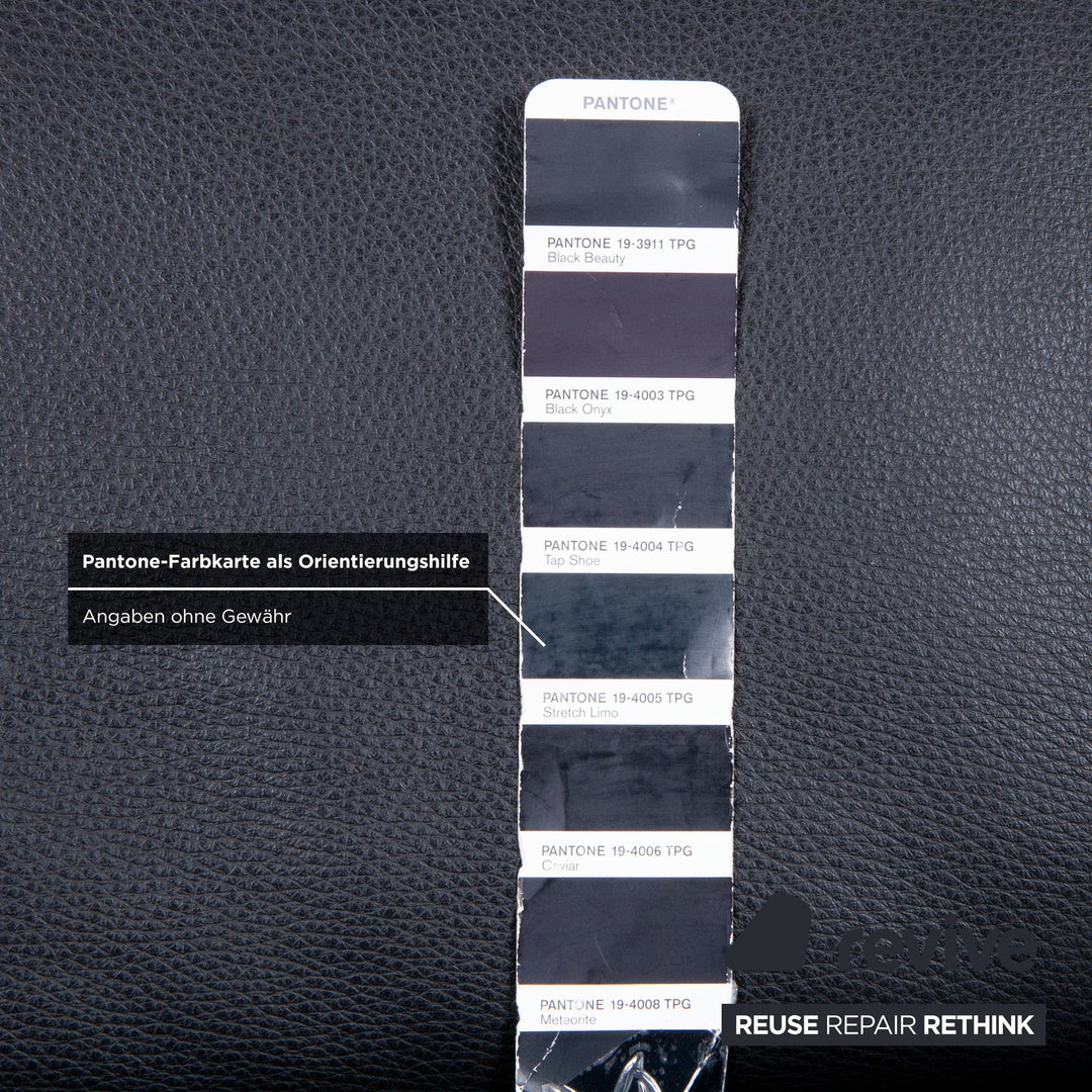 Willi Schillig Taboo Leder Sofa Schwarz manuelle Funktion Couch