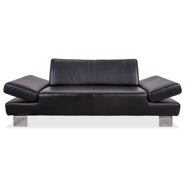 Willi Schillig Taboo Leder Sofa Schwarz manuelle Funktion Couch