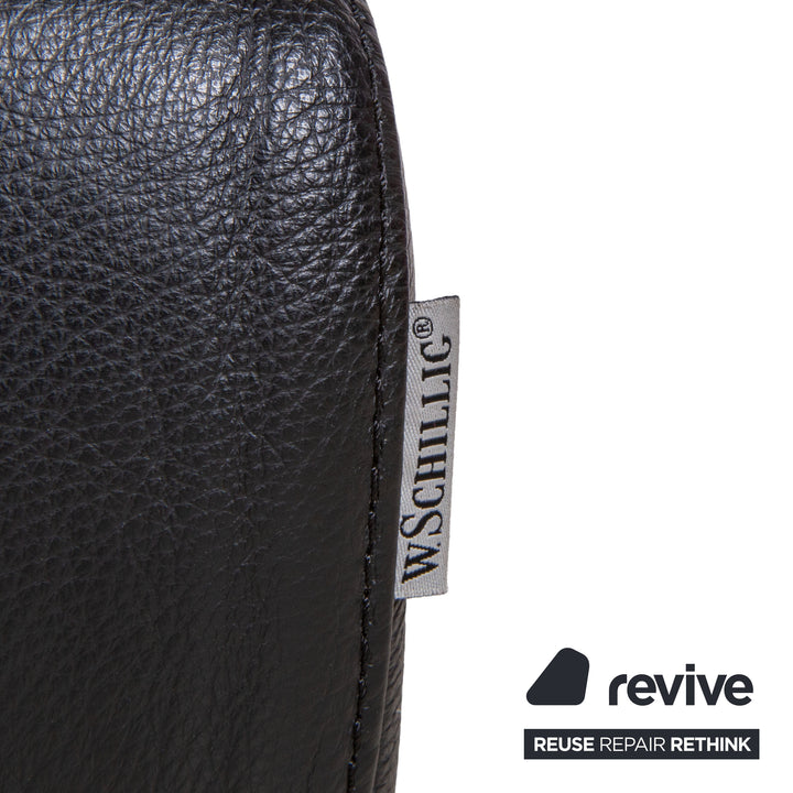 Willi Schillig Taboo Leder Sofa Schwarz manuelle Funktion Couch