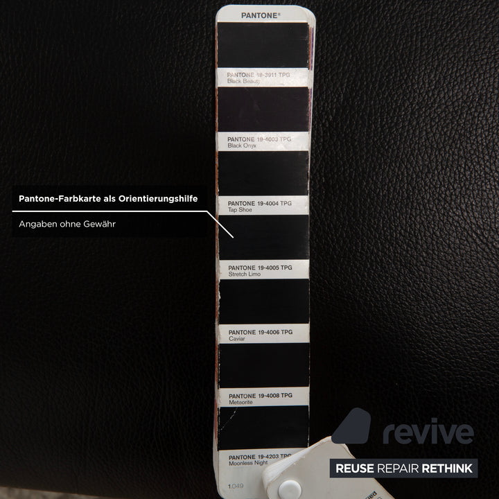 Willi Schillig Taboo Leder Hocker Schwarz