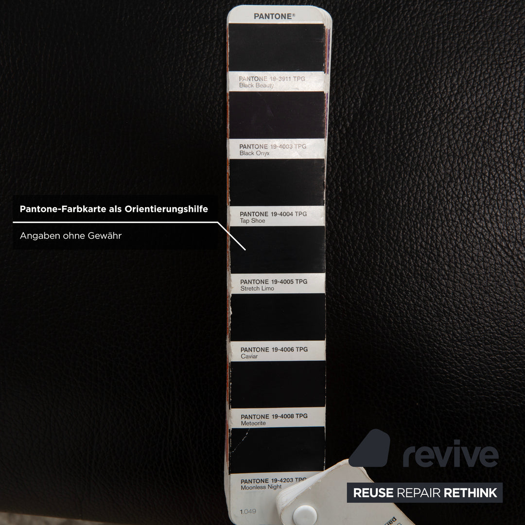 Willi Schillig Taboo Leder Hocker Schwarz