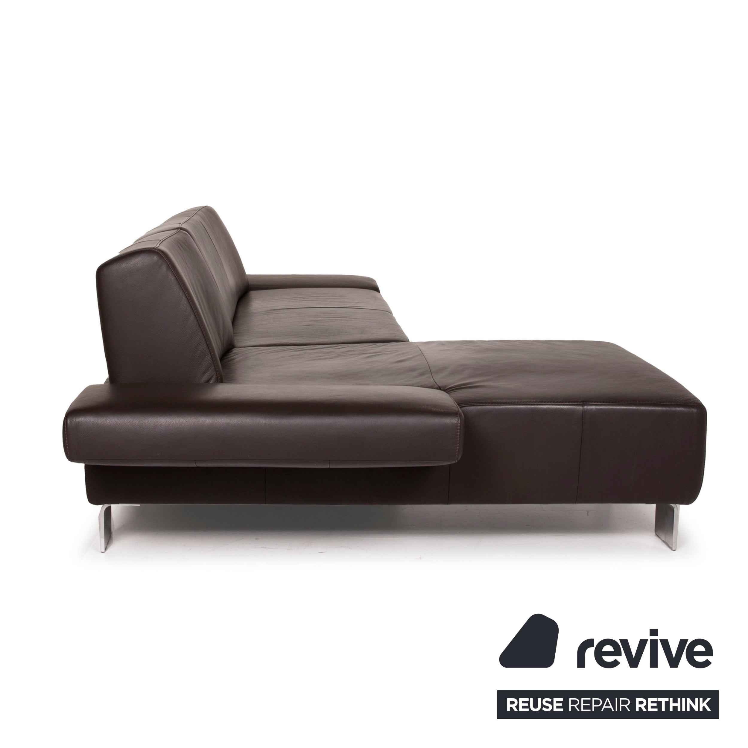 Willi Schillig Taboo Leder Sofa Braun Ecksofa Dreisitzer Funktion
