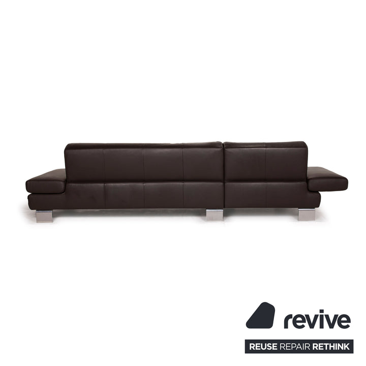 Willi Schillig Taboo Canapé en cuir marron Canapé d'angle 3 places Fonction