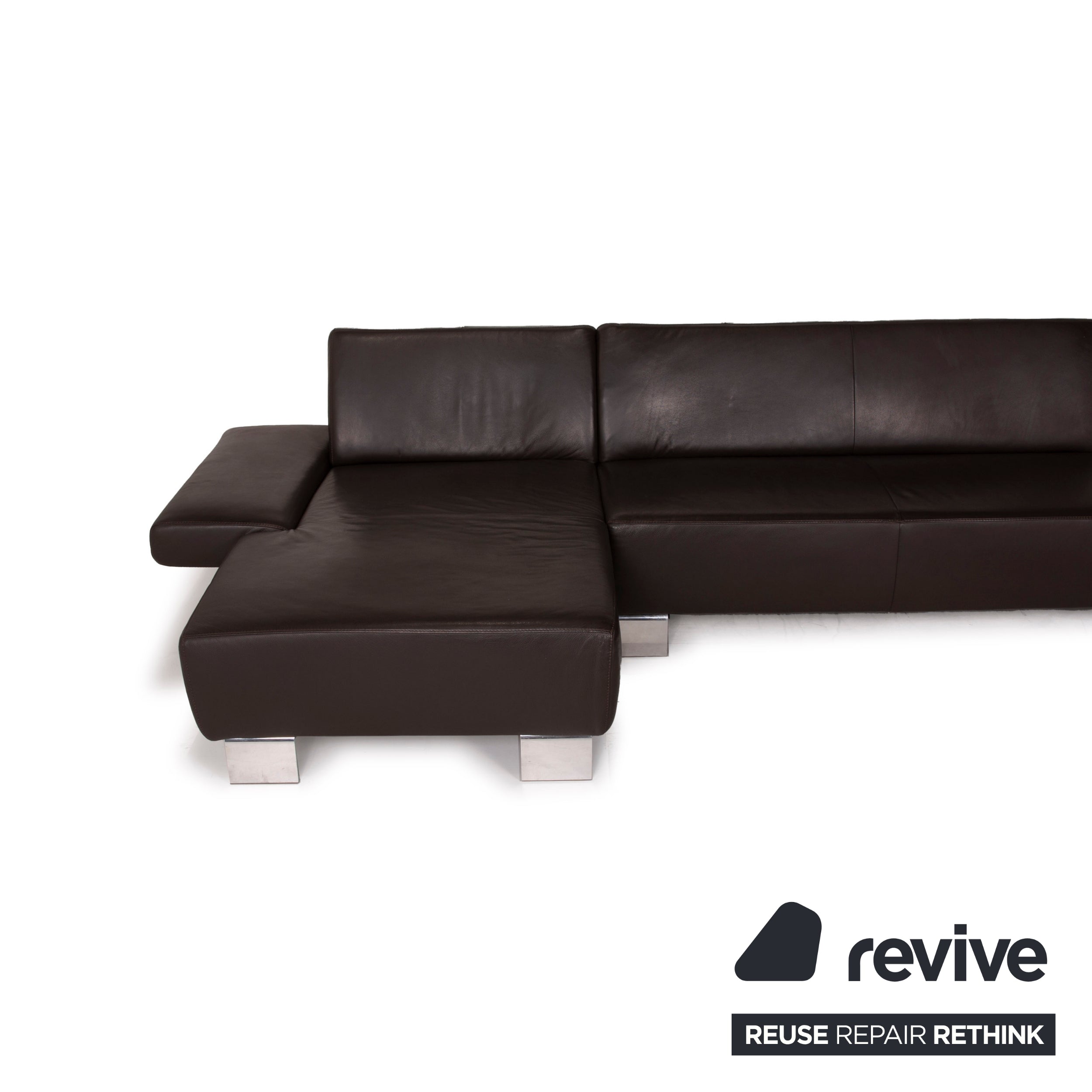 Willi Schillig Taboo Leder Sofa Braun Ecksofa Dreisitzer Funktion