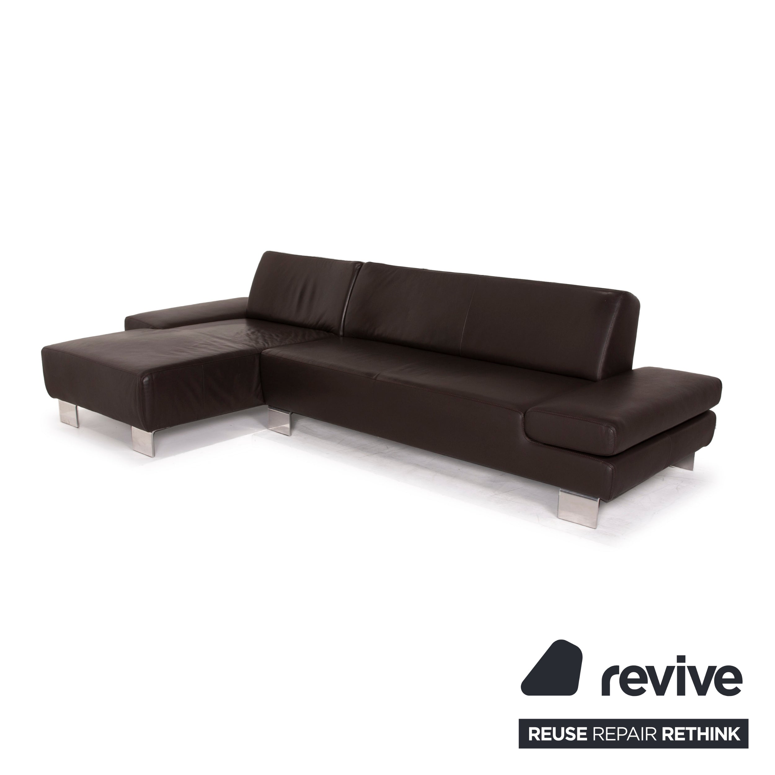 Willi Schillig Taboo Leder Sofa Braun Ecksofa Dreisitzer Funktion