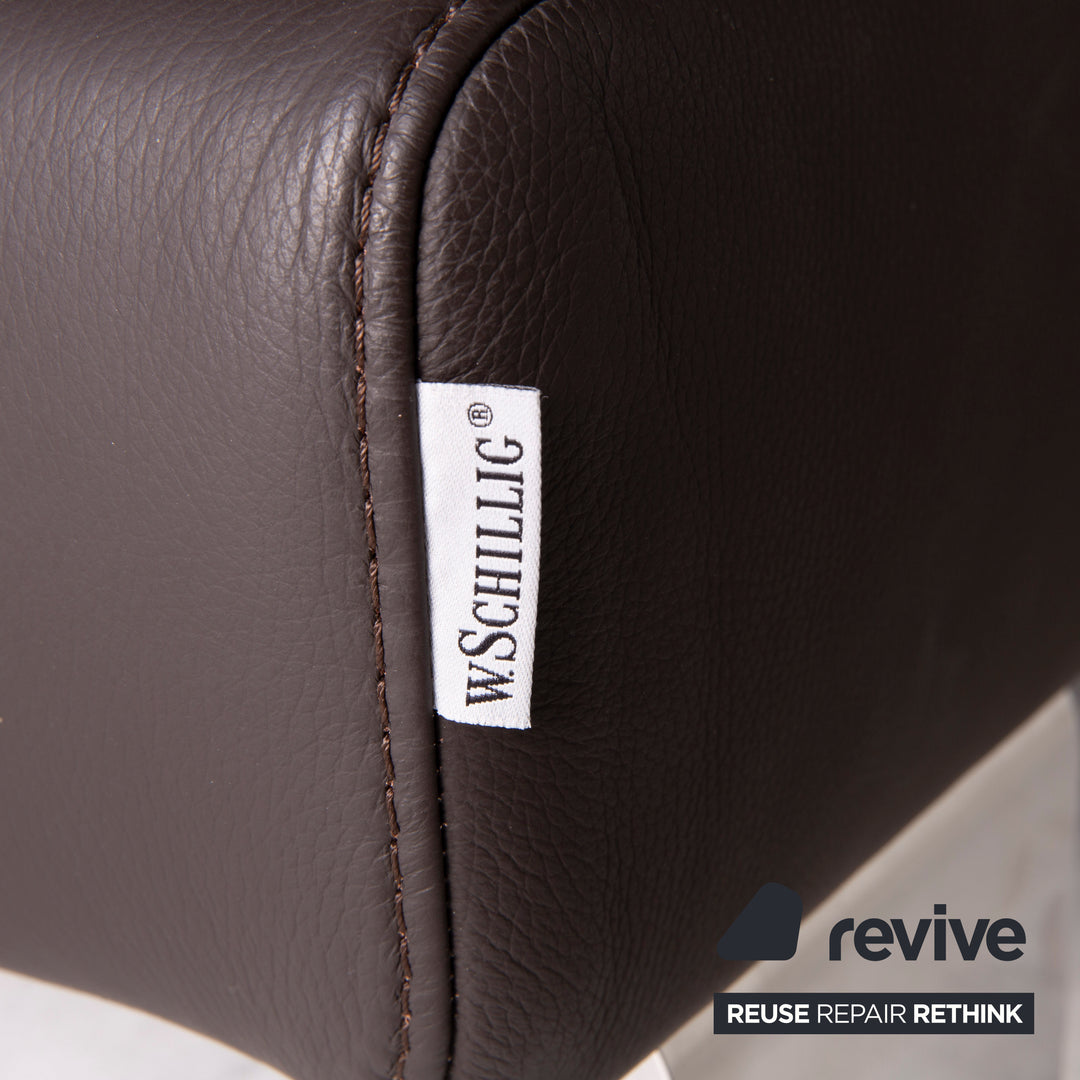 Willi Schillig Taboo Canapé en cuir marron Canapé d'angle 3 places Fonction