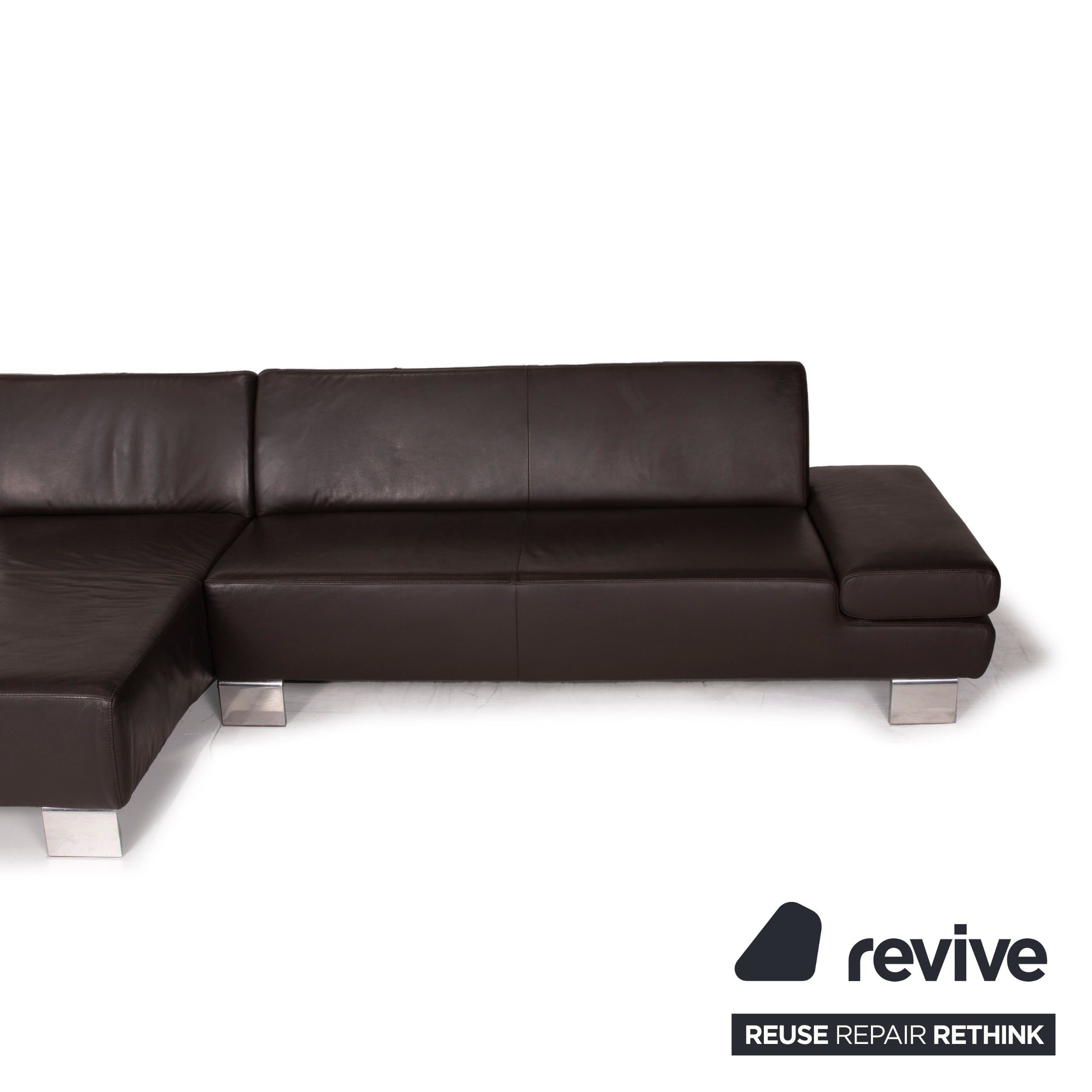 Willi Schillig Taboo Leder Sofa Braun Ecksofa Dreisitzer Funktion