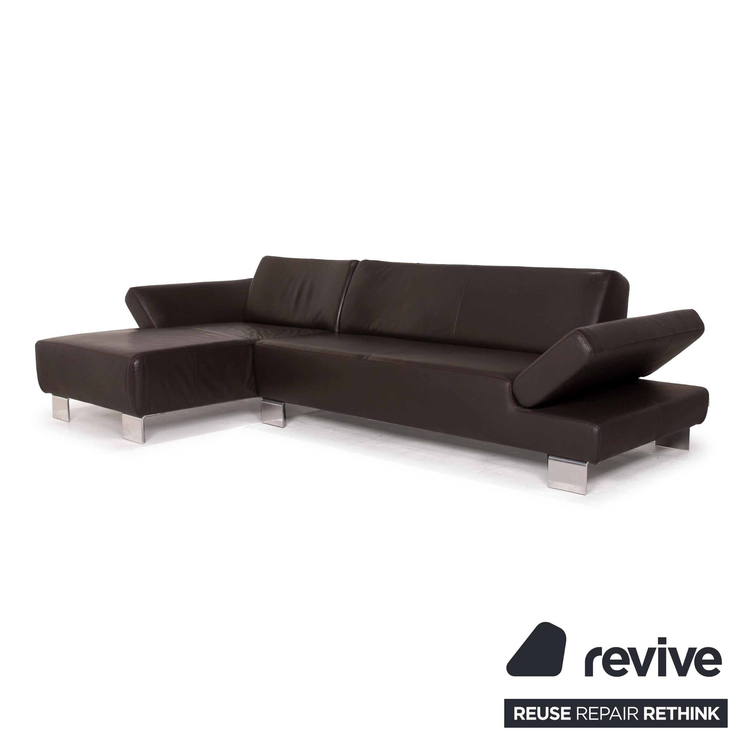 Willi Schillig Taboo Leder Sofa Braun Ecksofa Dreisitzer Funktion