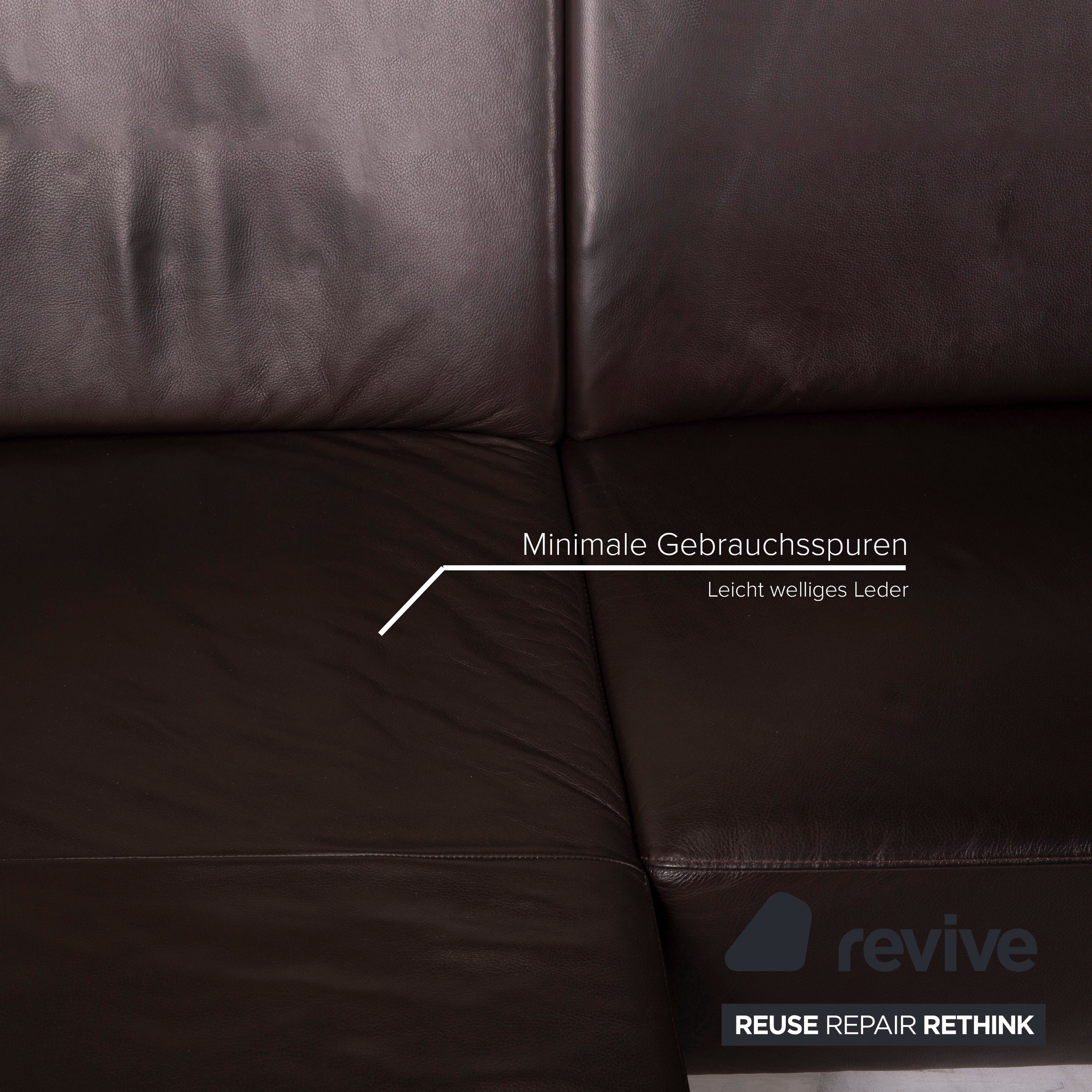 Willi Schillig Taboo Leder Sofa Braun Ecksofa Dreisitzer Funktion