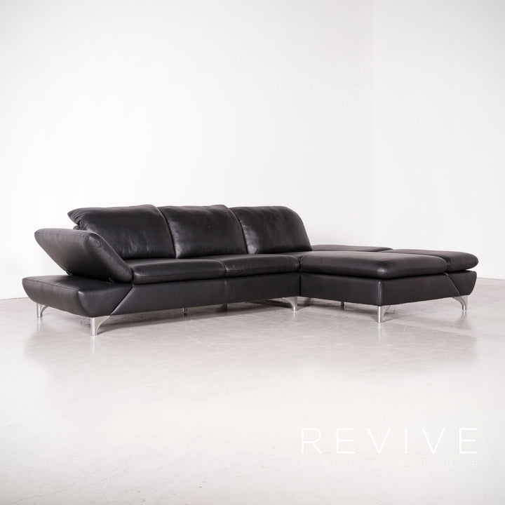 Willi Schillig Taoo Designer Leder Ecksofa Schwarz Echtleder Sofa Couch #7374
