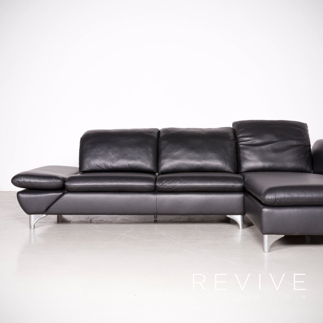 Willi Schillig Taoo Designer Leder Ecksofa Schwarz Echtleder Sofa Couch #7374