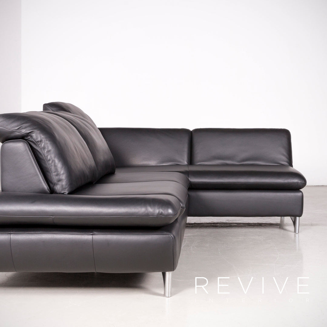 Willi Schillig Taoo Designer Leder Ecksofa Schwarz Echtleder Sofa Couch #7374