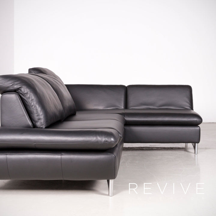 Willi Schillig Taoo Designer Leder Ecksofa Schwarz Echtleder Sofa Couch #7374