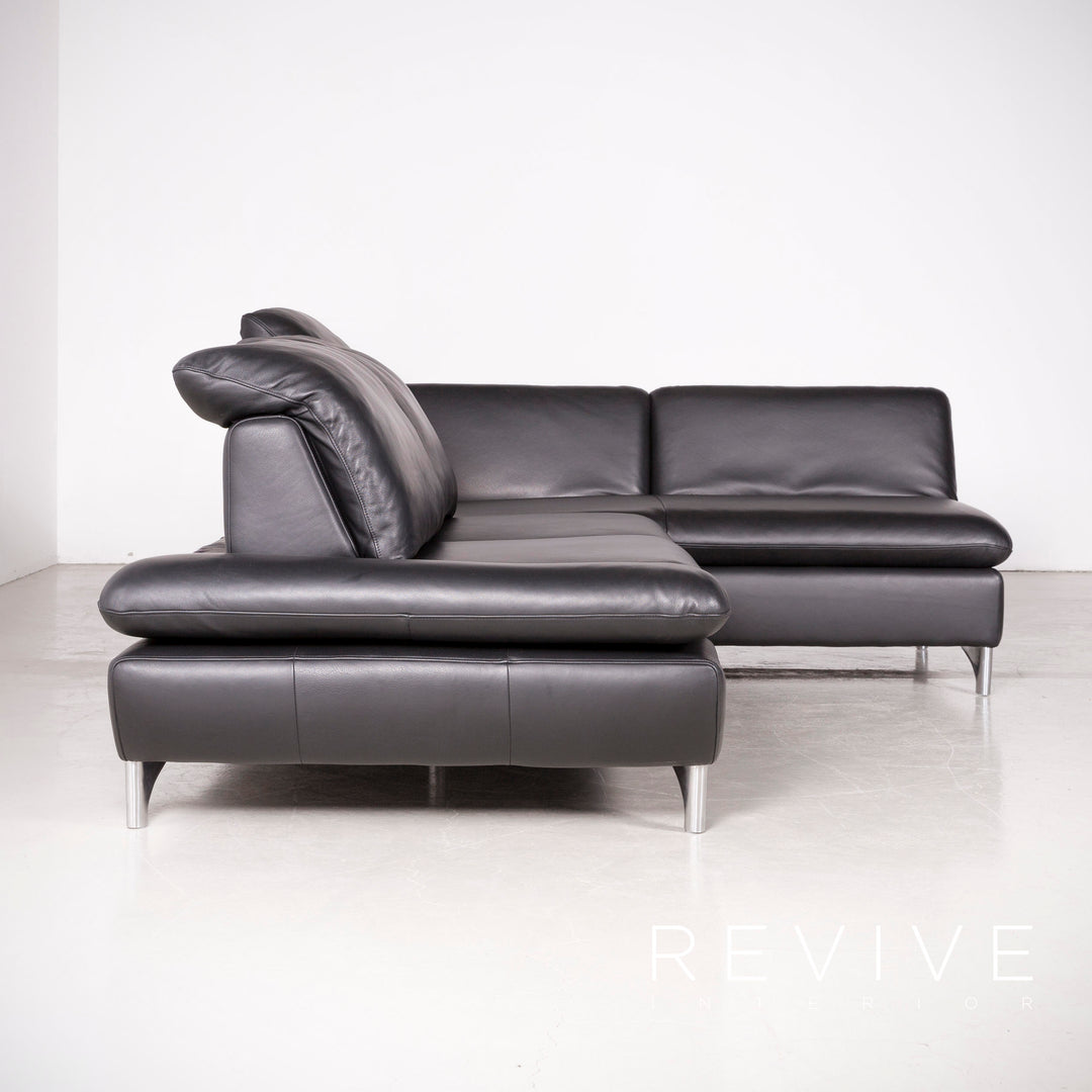 Willi Schillig Taoo Designer Leder Ecksofa Schwarz Echtleder Sofa Couch #7374