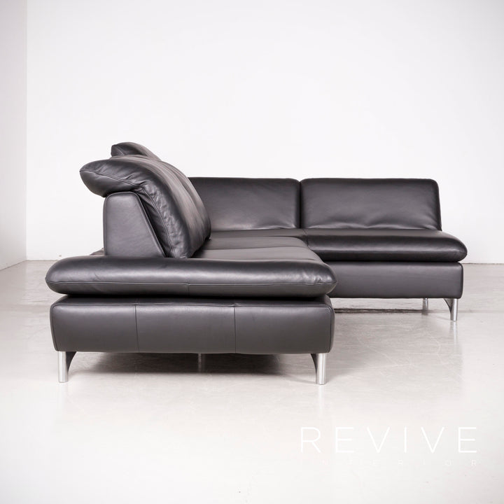 Willi Schillig Taoo Designer Leder Ecksofa Schwarz Echtleder Sofa Couch #7374