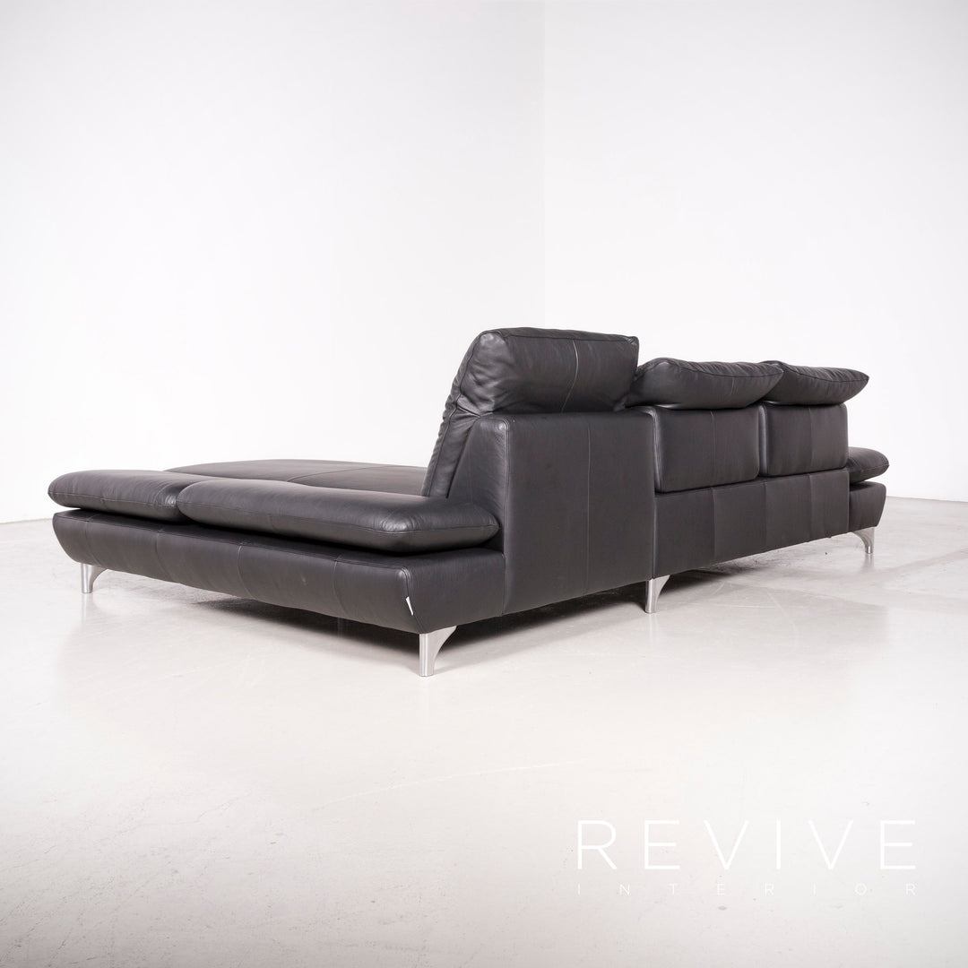 Willi Schillig Taoo Designer Leder Ecksofa Schwarz Echtleder Sofa Couch #7374