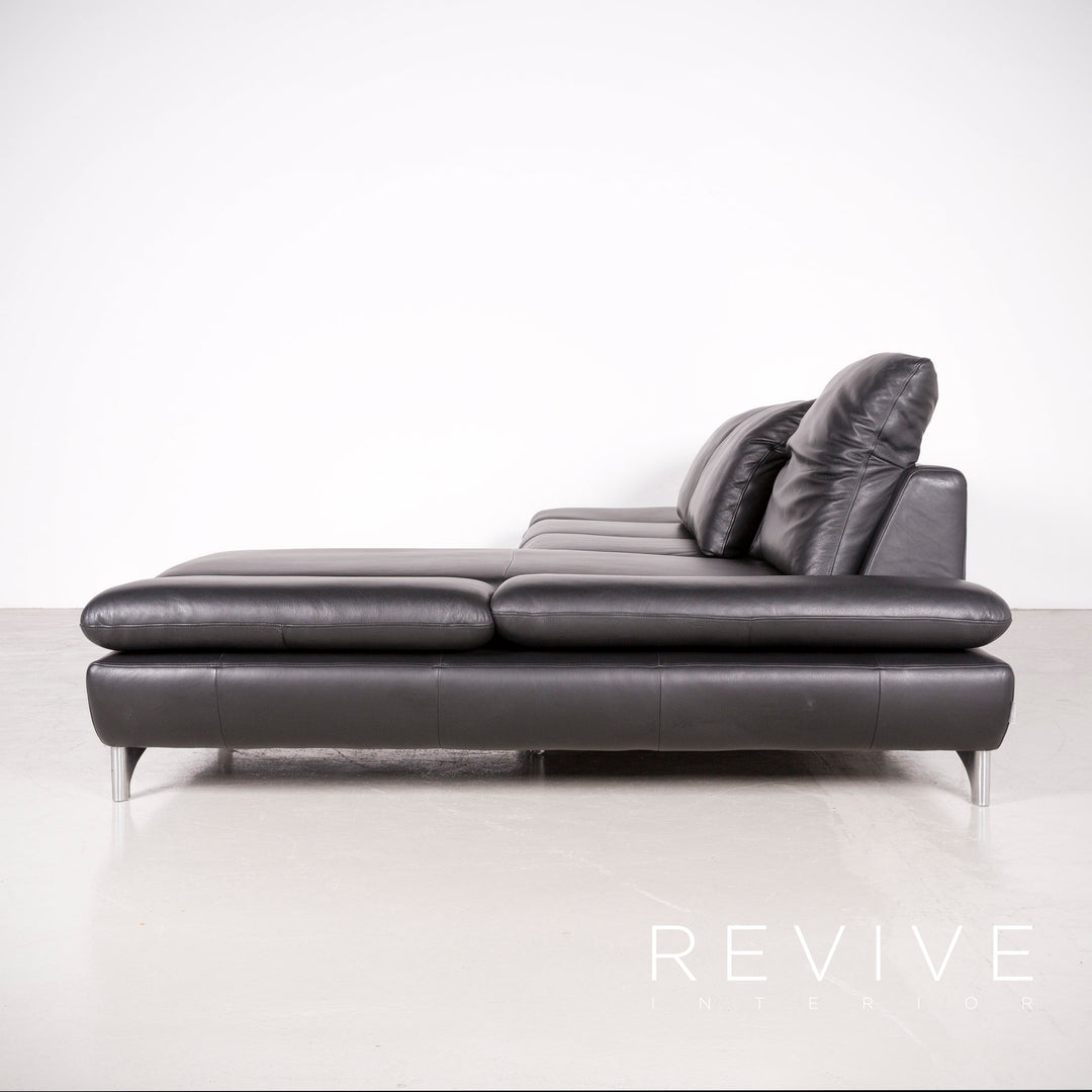 Willi Schillig Taoo Designer Leder Ecksofa Schwarz Echtleder Sofa Couch #7374