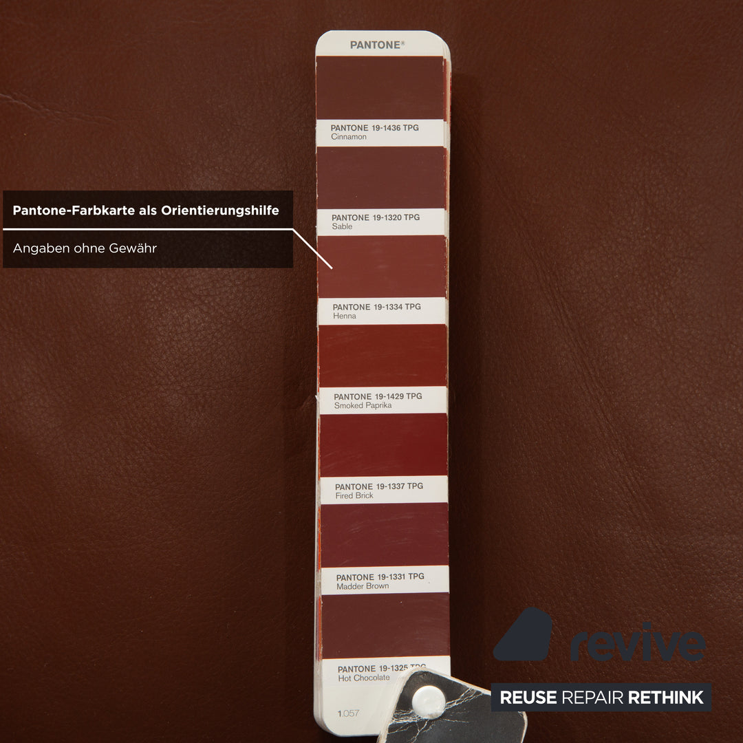 Willi Schillig Taoo Leder Ecksofa Braun Kastanie manuelle Funktion Sofa Couch