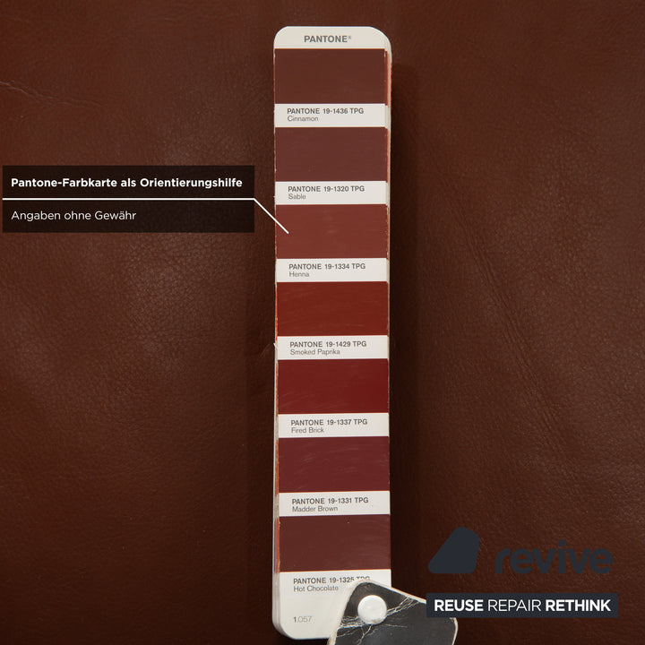 Willi Schillig Taoo Leder Ecksofa Braun Kastanie manuelle Funktion Sofa Couch