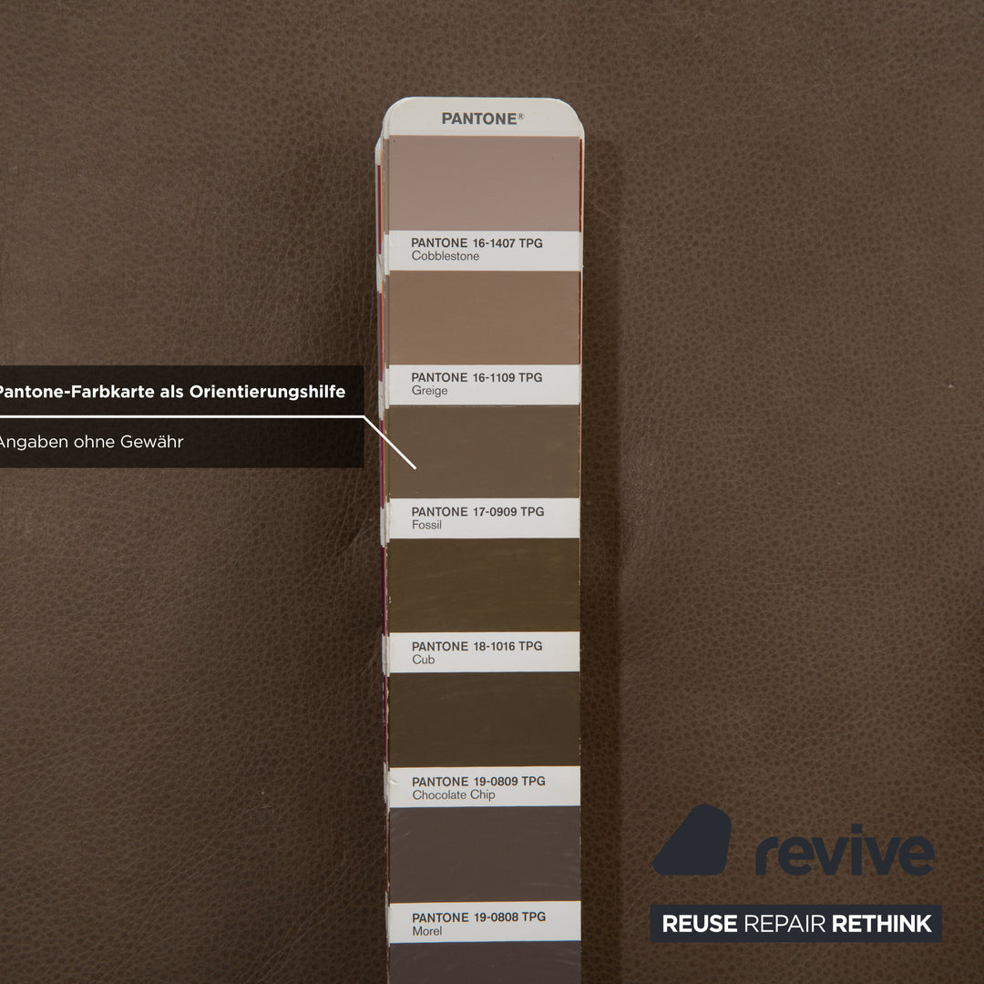 Willi Schillig Taoo Leder Ecksofa Braun Taupe manuelle Funktion Sofa Couch