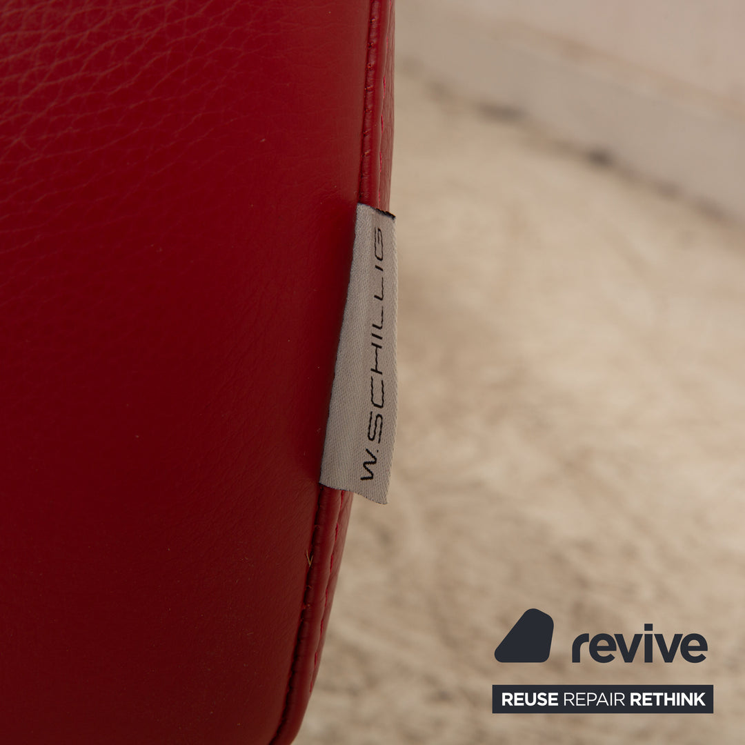 Willi Schillig Taoo Leder Ecksofa Rot manuelle Funktion Recamiere Links Sofa Couch