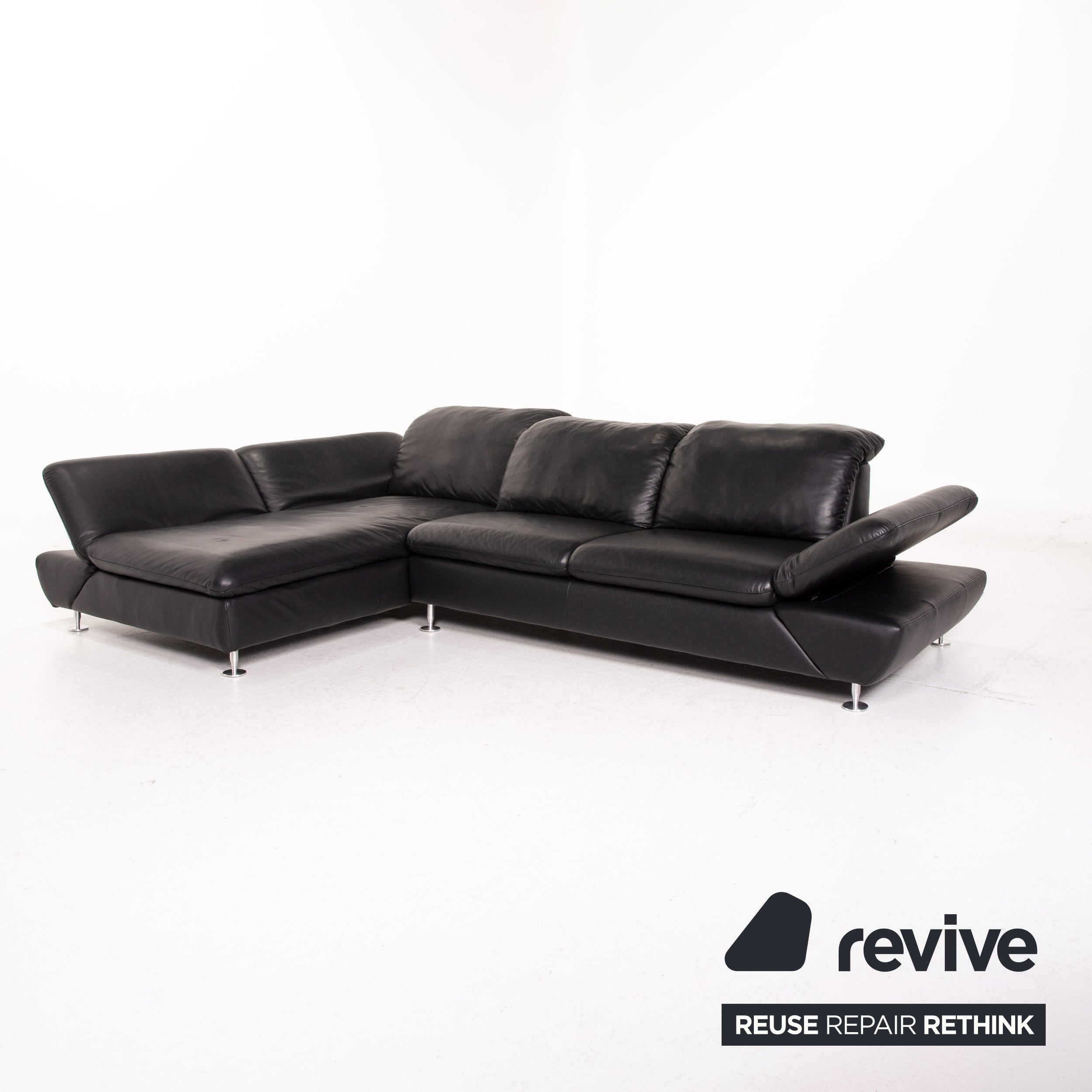 Willi Schillig Taoo læderhjørnesofa sort sofa funktion sofa #14570