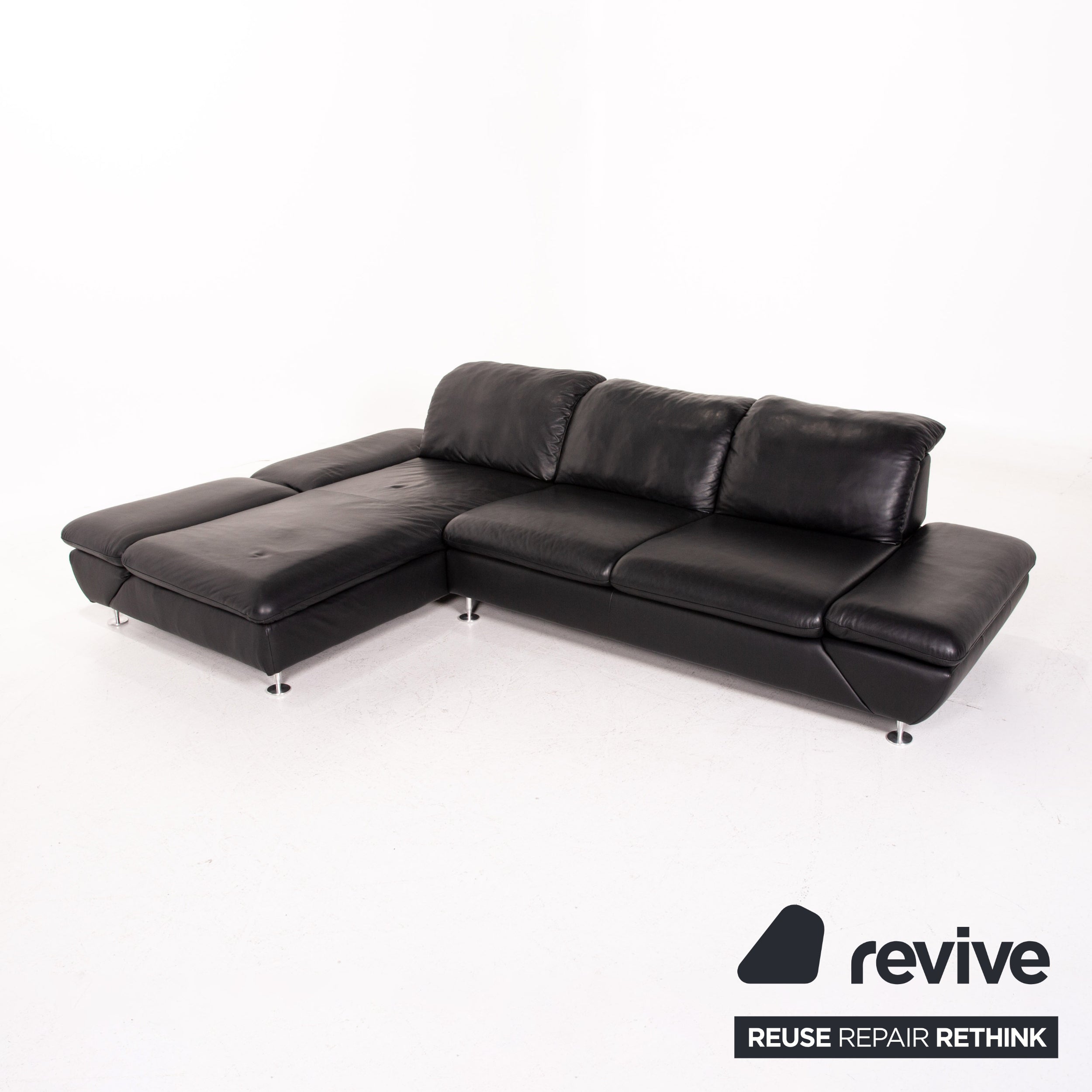 Willi Schillig Taoo læderhjørnesofa sort sofa funktion sofa #14570