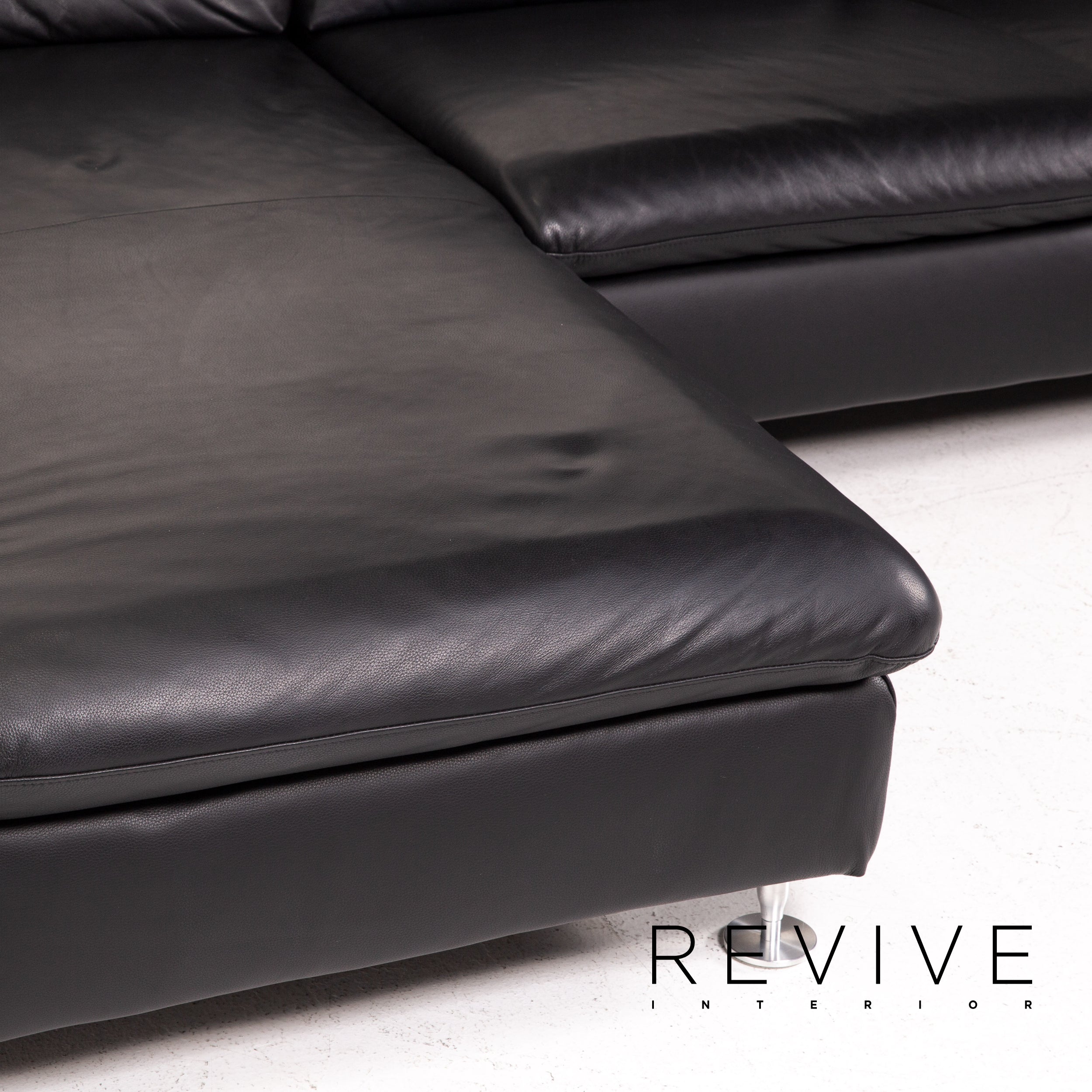 Willi Schillig Taoo Leder Ecksofa Schwarz Sofa Funktion Couch #14570