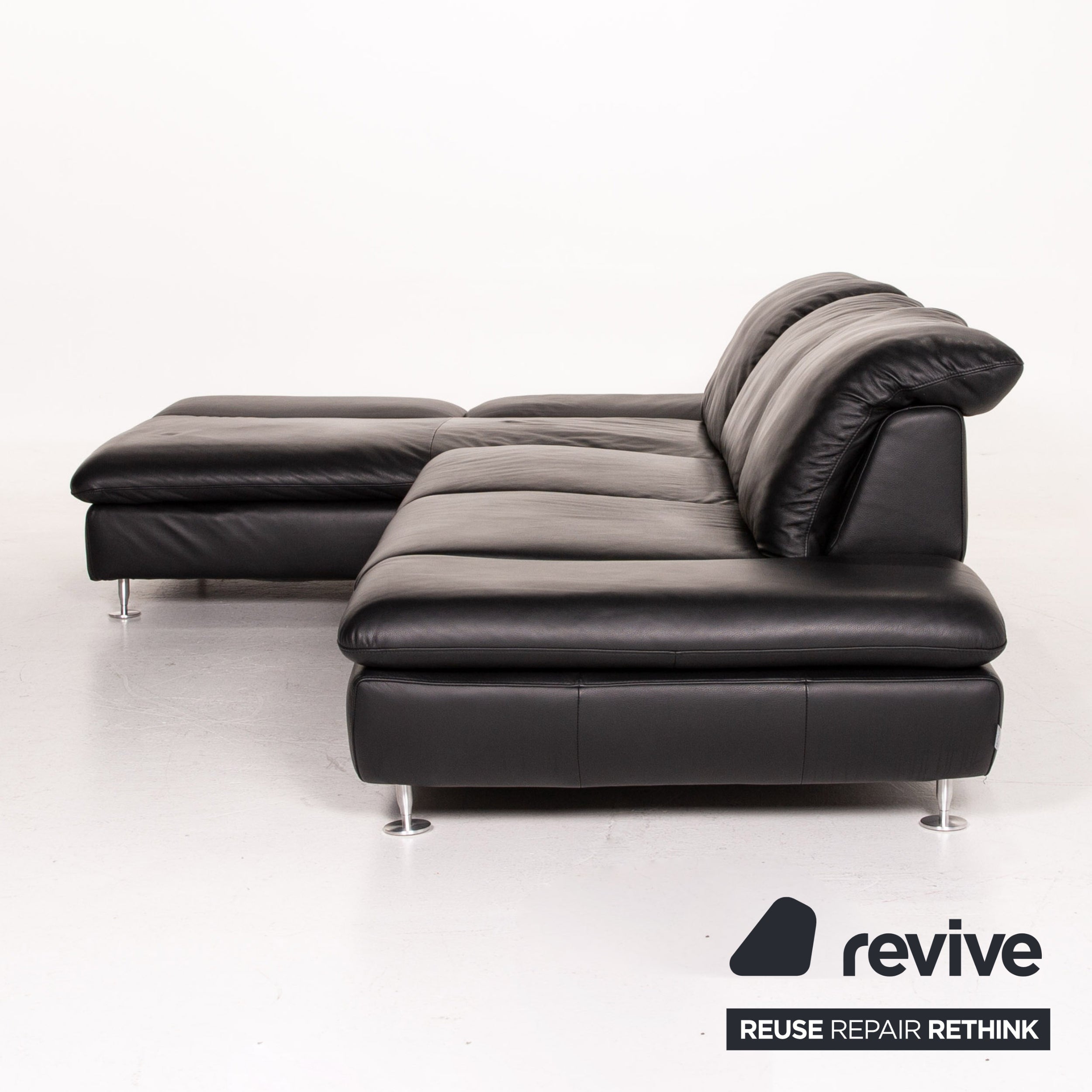Willi Schillig Taoo læderhjørnesofa sort sofa funktion sofa #14570