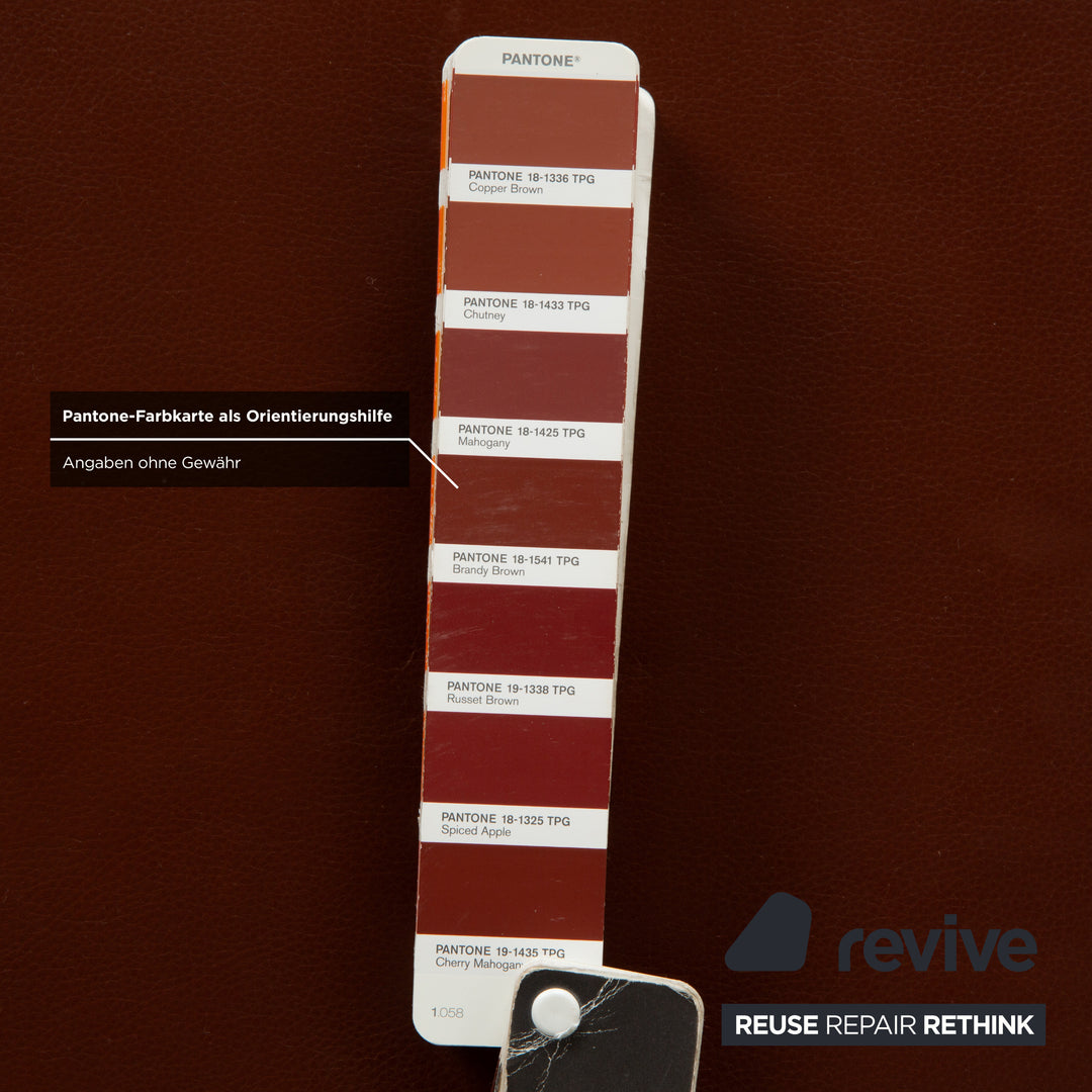 Willi Schillig Taoo Leder Hocker Braun Rot Staufach